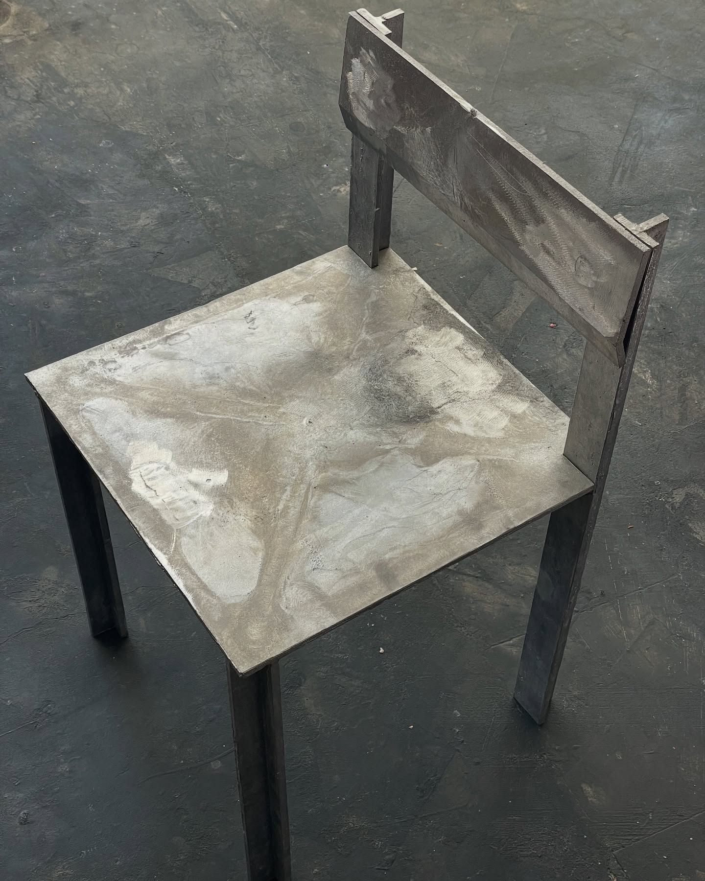 Cast aluminium chair, as it left the sand mould